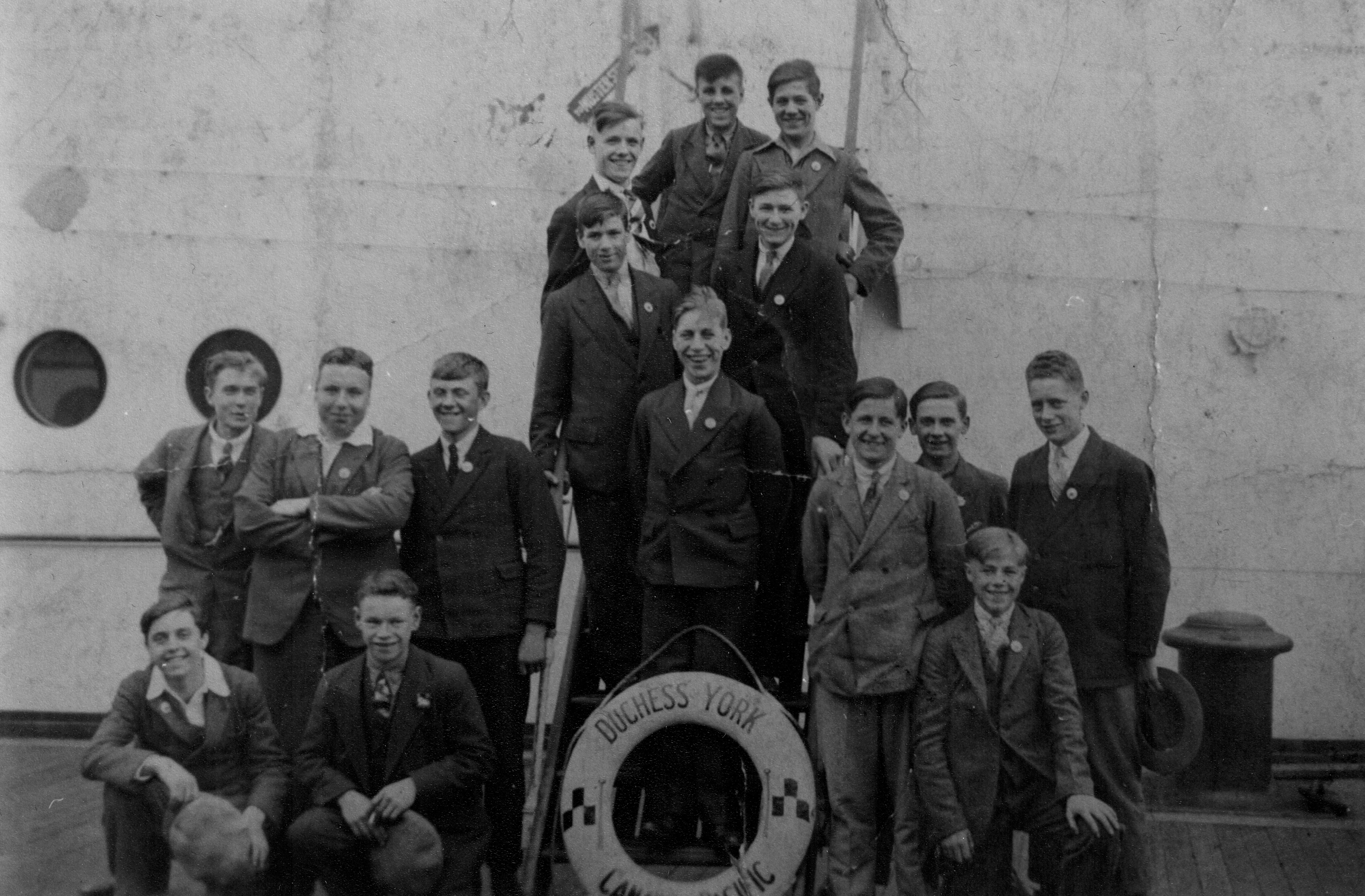 1930 July 4 BICA Boys Departing Liverpool