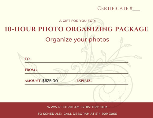 10 Hour Photo Organizing Package